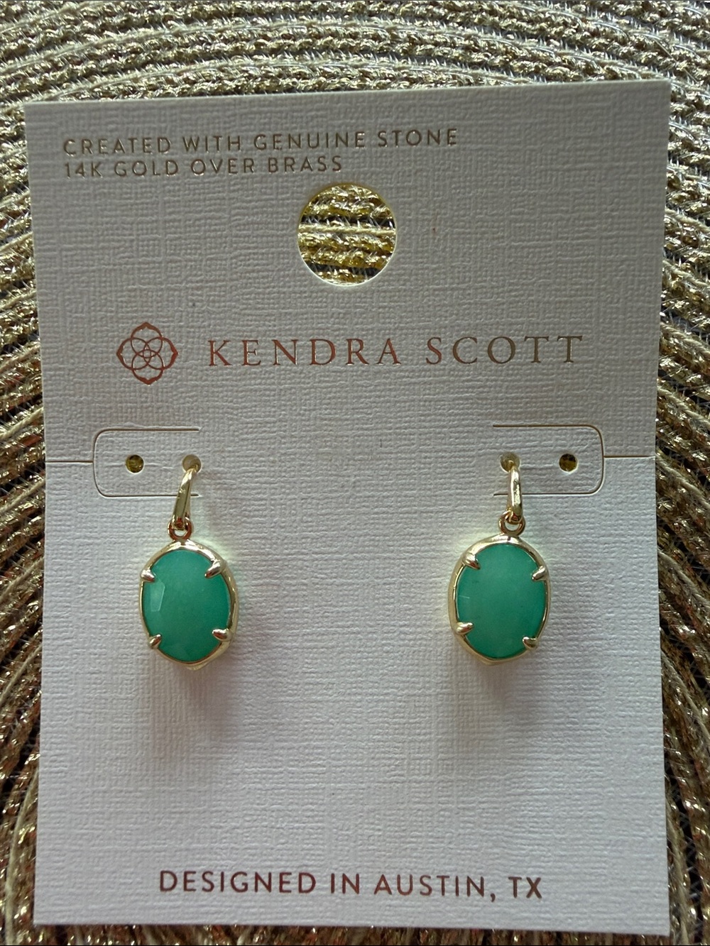 Kendra Scott Henley
Drop Earrings - Green/Gold